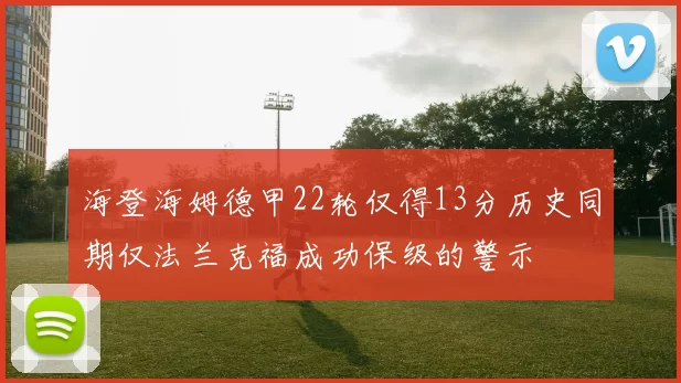 海登海姆德甲22轮仅得13分历史同期仅法兰克福成功保级的警示